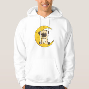 Sudadera Moon Pug Animales Lunares Cute Animales Kawaii