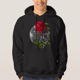 Sudadera Moon Rosa Skull Ilustracion gótico Emo Death Meta