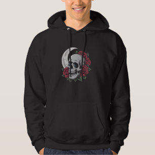 Sudadera Moon Rosa Skull Ilustracion gótico Emo Death Meta