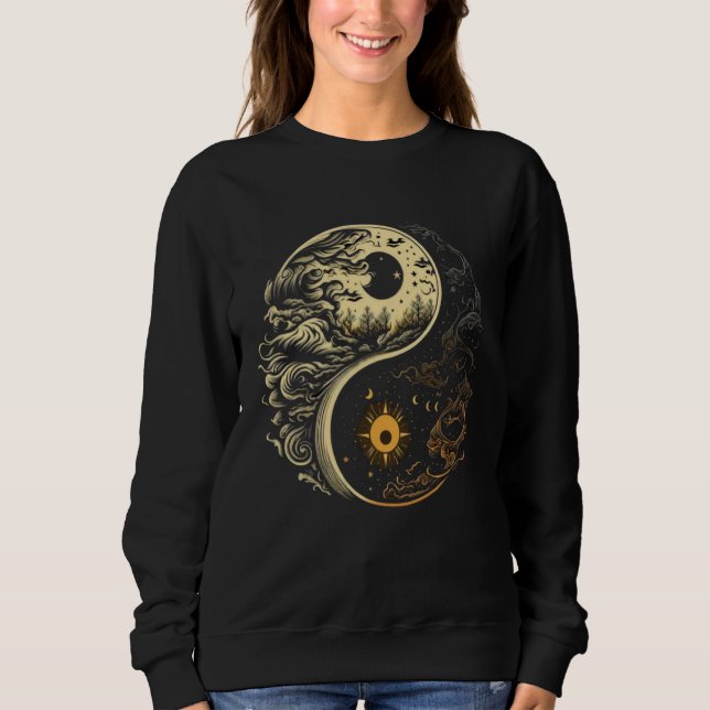 Sudadera Moon Sun Yin Yang Day and Night (Anverso)