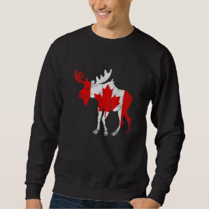 Sudadera Moose animal nacional bandera canadiense maple lea