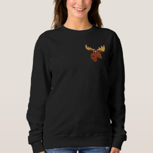 Sudadera Moose Canadiense En El Alce Cute De Alce De Bolsil
