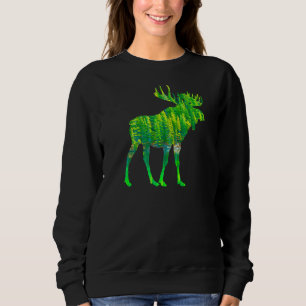Sudadera Moose Deer Reindeer Animal Motif Wilderwood Forest