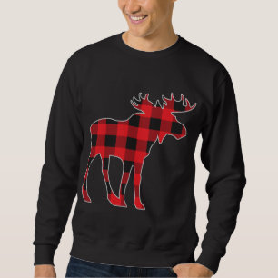 Sudadera Moose Elk Plaid Buffalo Check Pajama Lumberjack Ch