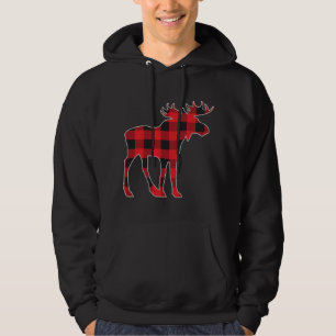 Sudadera Moose Elk Plaid Buffalo Check Pajama Lumberjack Ch