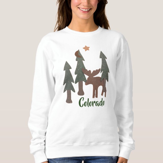 Sudadera Moose en la camiseta de pinos (Anverso)