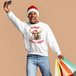 Sudadera Moose, Navidades divertidos y divertidos de Feliz 