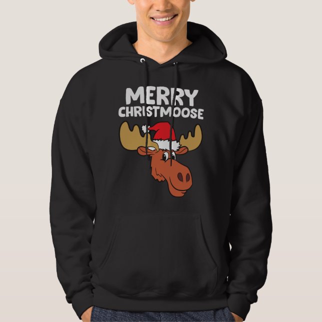 Sudadera Moose Navidades Gorra Moose Merry Christmoose Merr (Anverso)