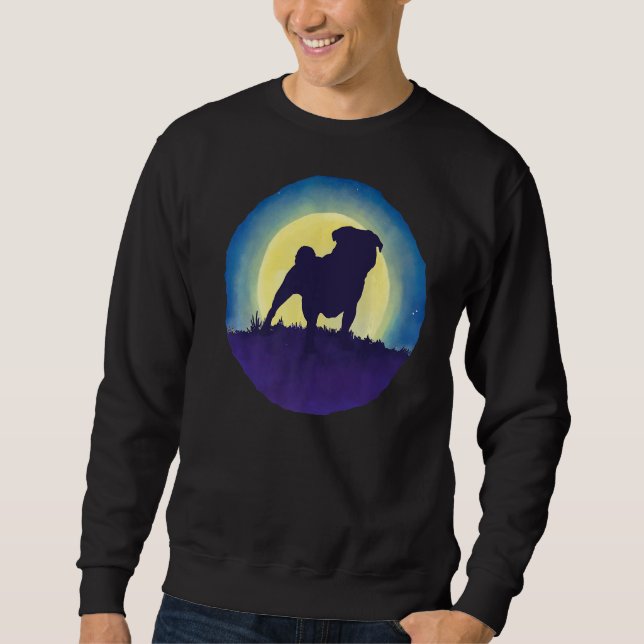 Sudadera Mopas de Pug Raza de Perro 3 (Anverso)
