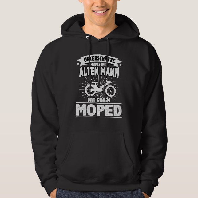 Sudadera Moped Mopeds Moped Scooter Two Wheel Mokat Biker (Anverso)