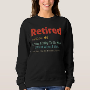 Sudadera Mordaza de retiro de definición retirada de vintag