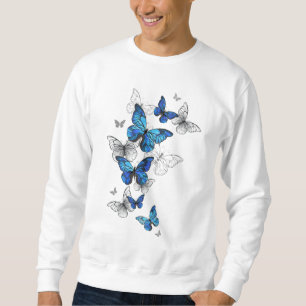 Sudadera Morfo de las mariposas voladoras azules