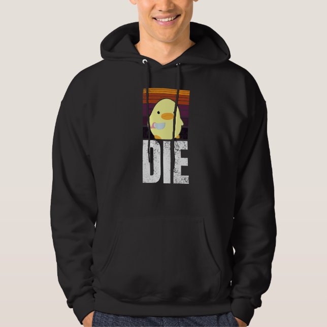 Sudadera Morir Pato Con Meme De Cuchillo Para Hombres Y Muj (Anverso)