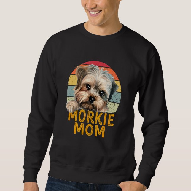 Sudadera Morkie Dog Mom Retro  Dogs My Cardio Dog (Anverso)