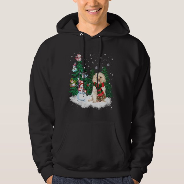 Sudadera Morkie Dog Navidades Snowman navideño árbol pajama (Anverso)