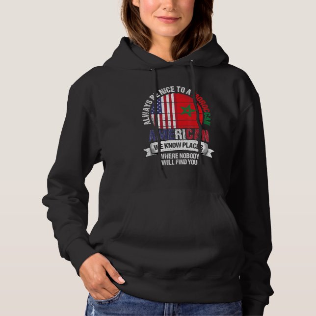 Sudadera Moroccan American We know Places where Country Mor (Anverso)