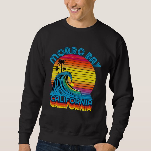 Sudadera Morro Bay California Retro Throwback Surf & Beach  (Anverso)