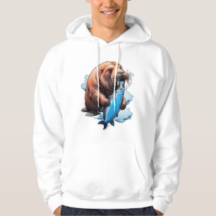Sudadera Morsa pescando en el mar