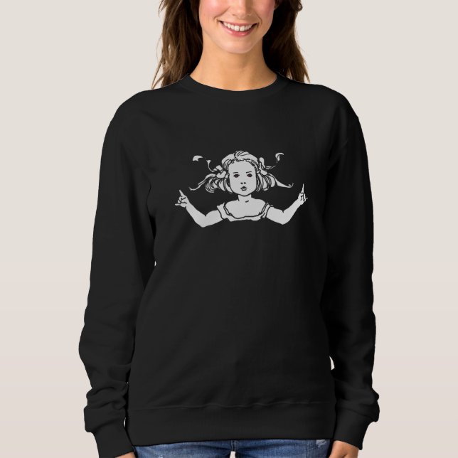 Sudadera Mortalidad extrema Chica Metalizado Rock N Roll Fu (Anverso)