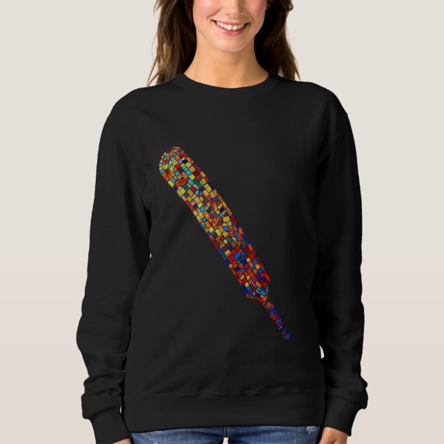 Sudadera Mosaico de Bate de Cricket (Anverso)