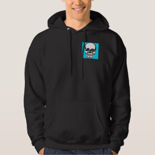 Sudadera Mosaicos de cráneo de azúcar anatómico Aqua