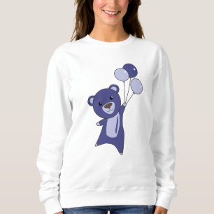 Sudadera Moscas Azules De oso Con Globos Animales Dulces