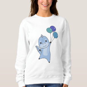 Sudadera Moscas De Dino Con Globos Animales Cute Dinosaurio