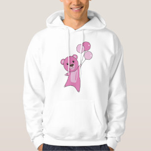 Sudadera Moscas De Oso Rosado Con Globos Animales Cuidados 