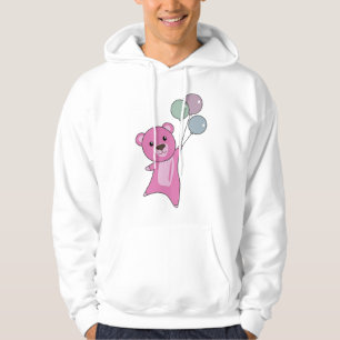 Sudadera Moscas De Oso Rosado Con Globos Animales Cuidados 