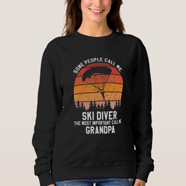 Sudadera Most Important People Call Me GRANDPA Cool Skydive (Anverso)