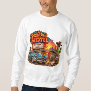 Sudadera Motel Vintage del Salvaje Oeste Ruta 66 Coche Clás