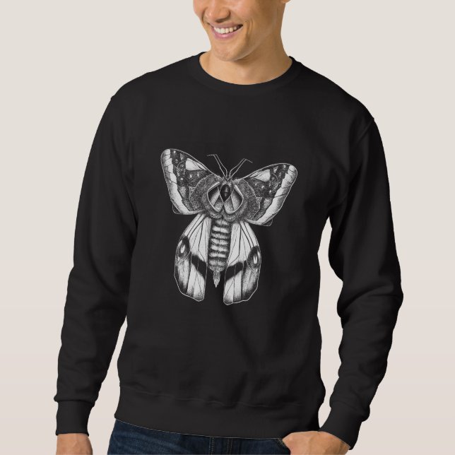 Sudadera Moth Insect Magical Esoteric Line Illustration 1 (Anverso)