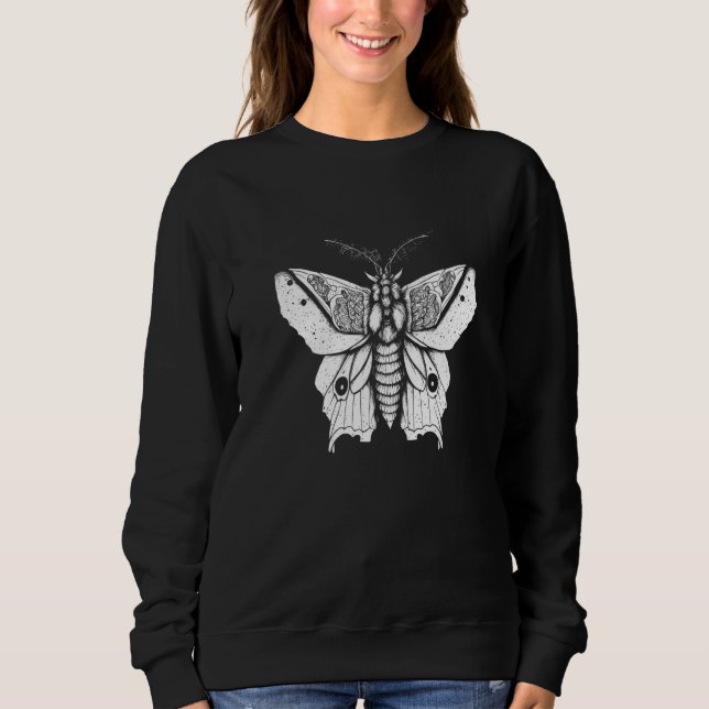 Sudadera Moth Insect Magical Esoteric Line Illustration  5 (Anverso)