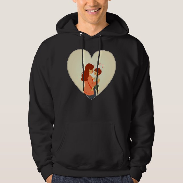 Sudadera Mother and Child Love Illustration – Warm camiseta (Anverso)