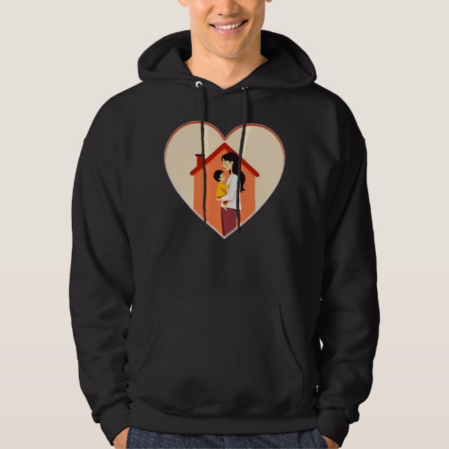Sudadera Mother and Child Love Illustration – Warm Family (Anverso)