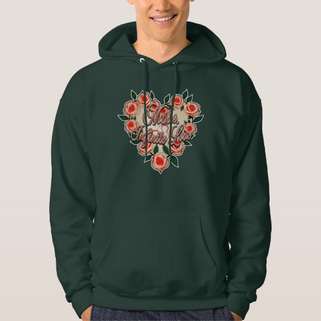 Sudadera Mother Infinite Love – Floral Typography (Anverso)