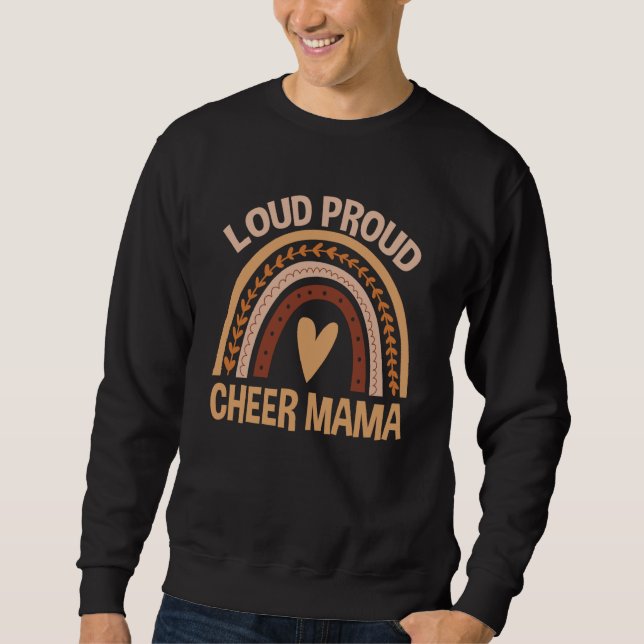 Sudadera Mother's Day Cheerleading Mom Loud Proud Cheer Mam (Anverso)