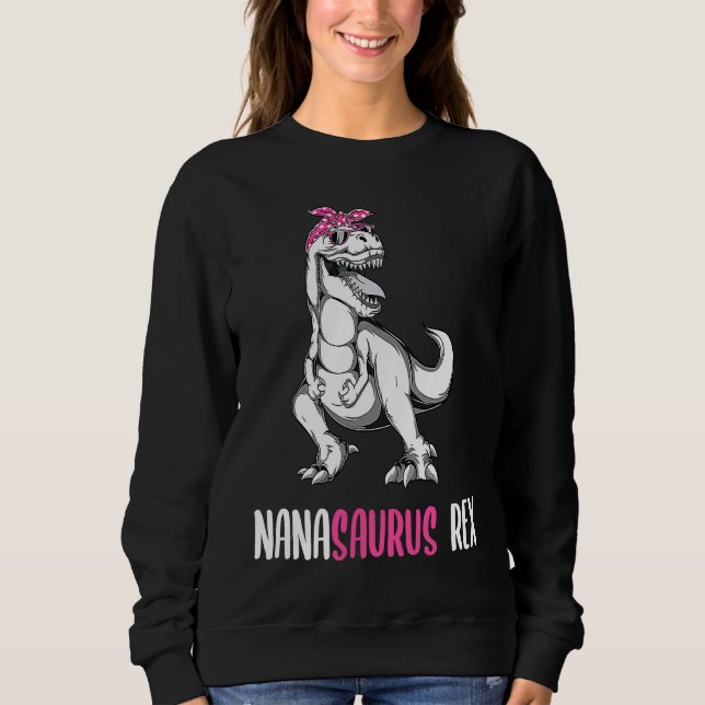 Sudadera Mother's Day Grandma  Nana Saurus Rex NanaSaurus (Anverso)