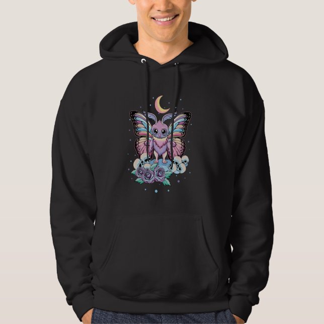 Sudadera Mothman Moth Man Cute Kawaii Occult Satanic Pastel (Anverso)