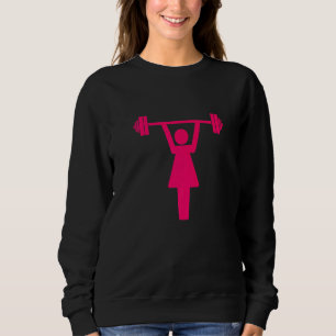 Sudadera Motivación de Bodybuilder Barbell Mujeres Peso Lif