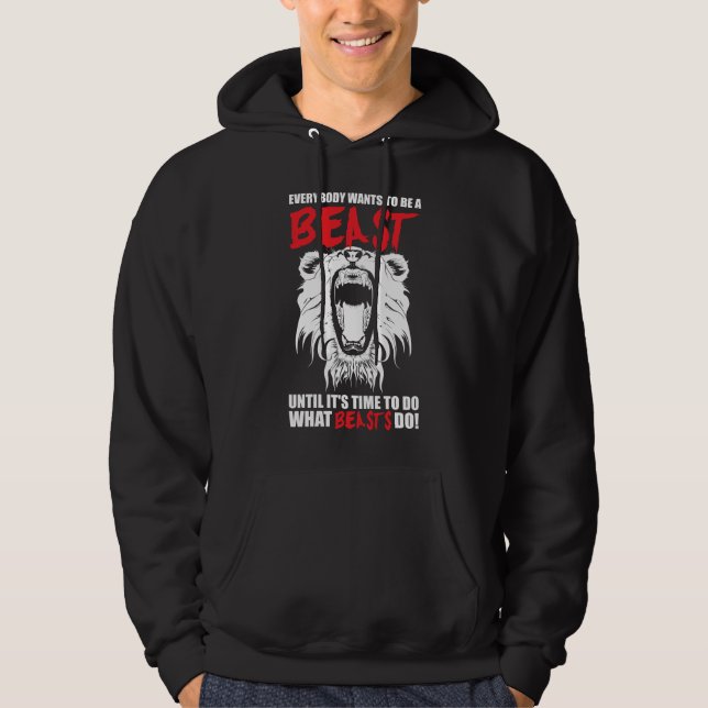 Sudadera Motivación de fitness - Bestia (Anverso)