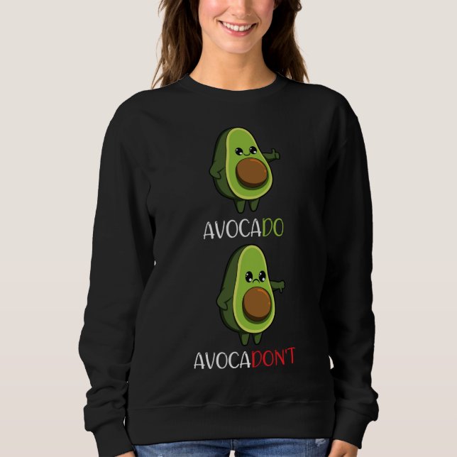 Sudadera Motivación de frutas de aguacate vegan vegetables (Anverso)