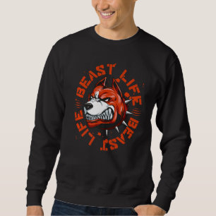 Sudadera Motivación de la vida de la bestia del perro Mma B