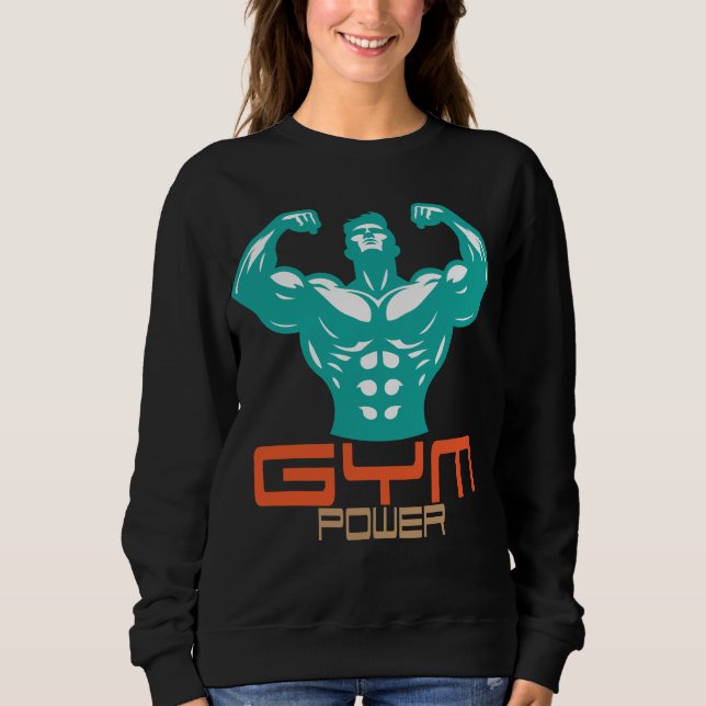Sudadera Motivación de Poder de Gimnasio Fitness Fuerza Ent (Anverso)