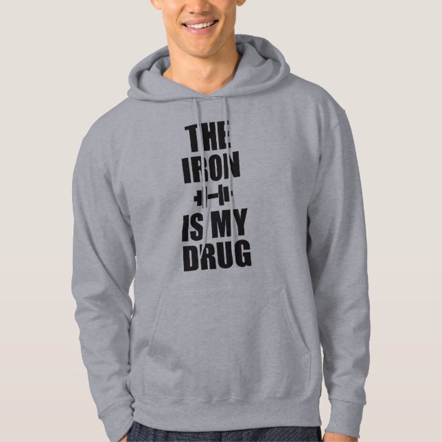 Sudadera Motivación del gimnasio de la construcción del cue (Anverso)