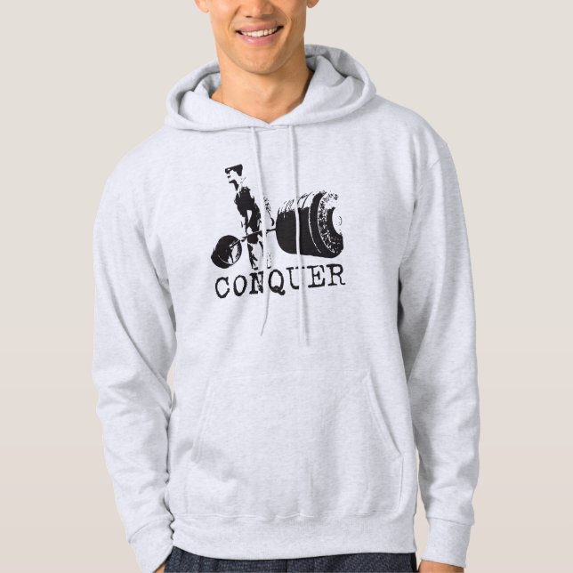 Sudadera Motivación para la construcción de cuerpos - conqu (Anverso)