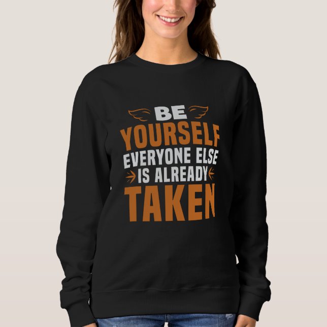 Sudadera Motivación: sé tú mismo (Anverso)