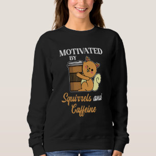 Sudadera Motivado Por Ardillas Y Café Con Hielo Con Caffein