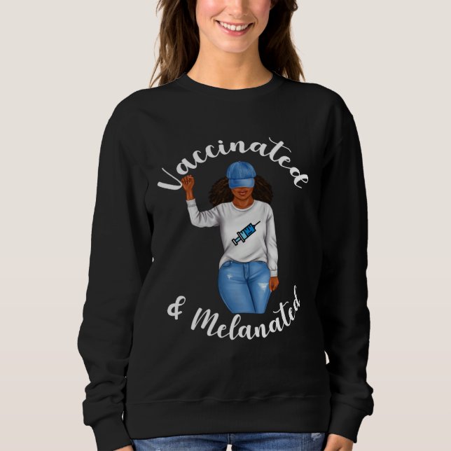 Sudadera Motivational African American Woman Vaccination Me (Anverso)