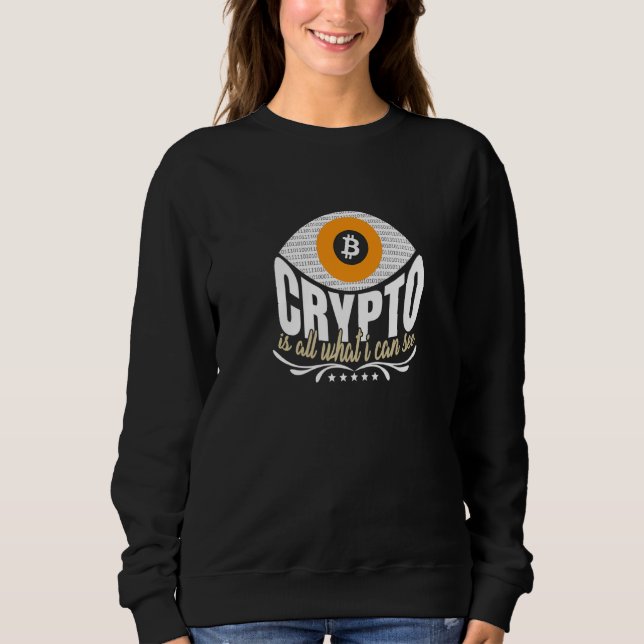 Sudadera Motivational Cheerful Eye Of Crypto Illustration P (Anverso)